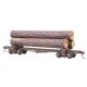 102 Skeleton Log Car with Logs - Kit -- Undecorated, HO, Kadee Quality Products 102