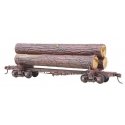 102 Skeleton Log Car with Logs - Kit -- Undecorated, HO, Kadee Quality Products 102