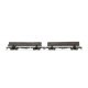 Skeleton Log Car with Load 2 Pack - Ready-to-Run -- Coos Bay Lumber Co. 160, 175 (black), HO, Rivarossi HR6629