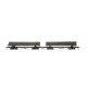 Skeleton Log Car with Load 2 Pack - Ready-to-Run -- St. Regis Paper 61, 66 (black), HO, Rivarossi HR6632