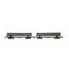 Skeleton Log Car with Load 2 Pack - Ready-to-Run -- St. Regis Paper 61, 66 (black), HO, Rivarossi HR6632