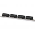 Class G38 Ore Car 4-Pack - Ready to Run -- Pennsylvania Railroad 15357, 15672, 15819, 15905 (As-Delivered, black), HO, Lionel 24