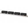 Class G38 Ore Car 4-Pack - Ready to Run -- Pennsylvania Railroad 15357, 15672, 15819, 15905 (As-Delivered, black), HO, Lionel 24