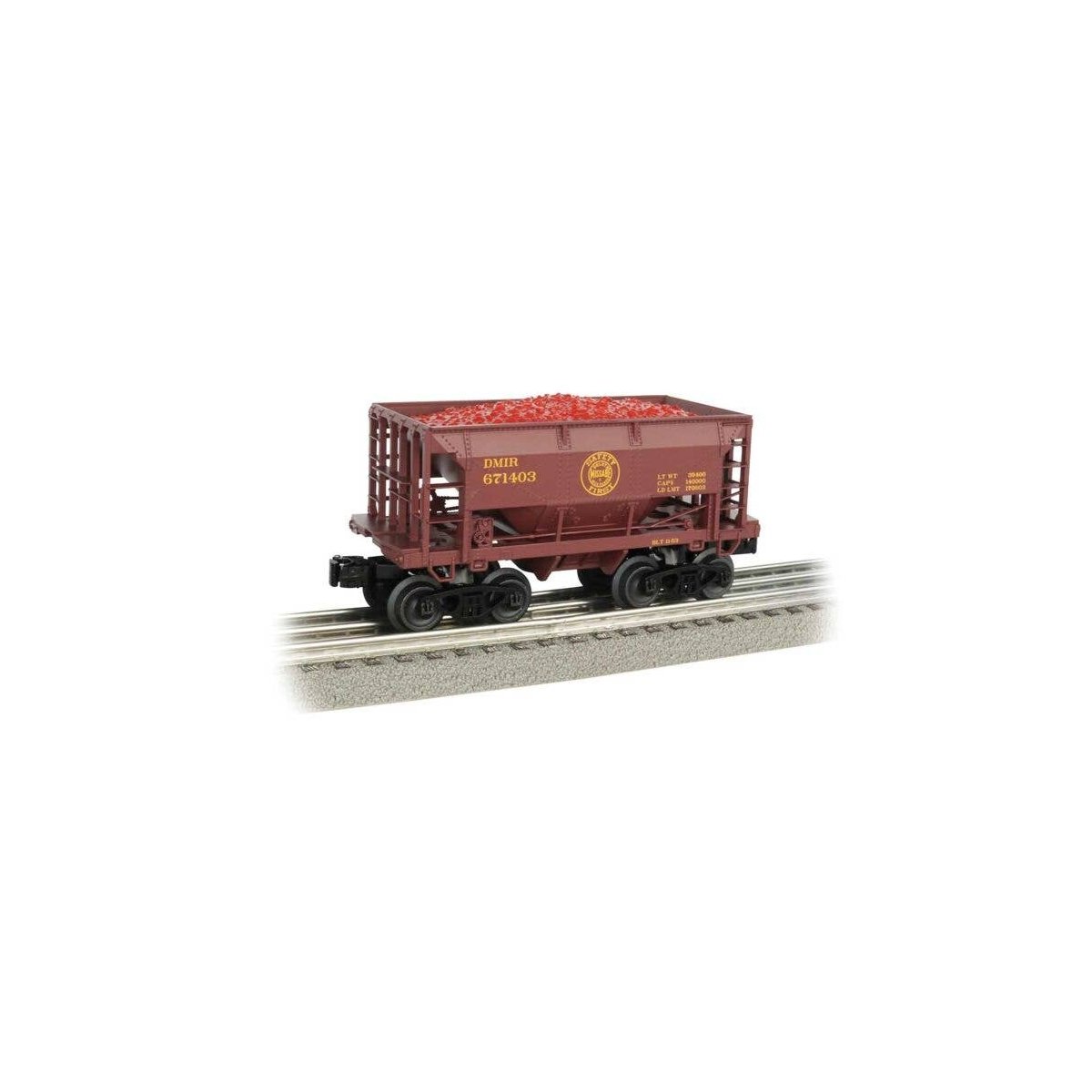 70-Ton Ore Car - 3-Rail Ready to Run - Williams -- Duluth, Missabe & Iron Range, O, Bachmann Industries 48501