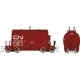 Short Barrel Ore Hopper 6-Pack - Ready to Run -- Canadian National Set 2 (mineral brown, noodle logo), N, Rapido Trains Inc 5430