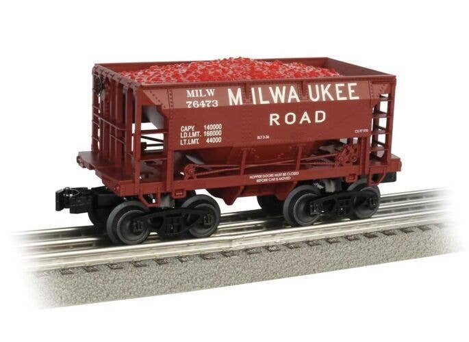 70-Ton Ore Car - 3-Rail Ready to Run - Williams -- Milwaukee Road, O, Bachmann Industries 48504