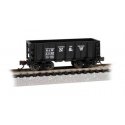 Flat-Bottom Ore Car - Ready to Run -- Norfolk & Western 21996 (black), N, Bachmann Industries 18658