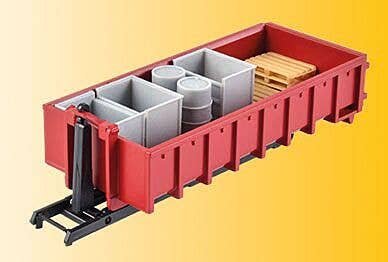 Roll-Off Skip Container w/Load - Kit -- Red, HO, Kibri 15709