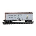 36′ Wood-Sheathed Ice Reefer - Ready to Run -- Clicquot Club GARE 9120 (gray, Boxcar Red, black), N, Micro Trains Line 5800610