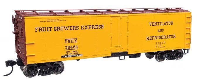 40′ Steel Reefer with Dreadnaught Ends - Ready To Run -- Fruit Growers Express FGEX 38484, HO, WalthersMainline 41412