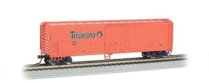 50′ Steel Mechanical Reefer - Ready to Run - Silver Series(R) -- Tropicana TPIX 250 (orange), HO, Bachmann Industries 17946