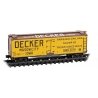 40′ Double-Sheathed Wood Reefer w/Vertical Brake Wheel - Ready to Run -- Jacob E. Decker & Sons 2879 (yellow, Boxcar red, blac