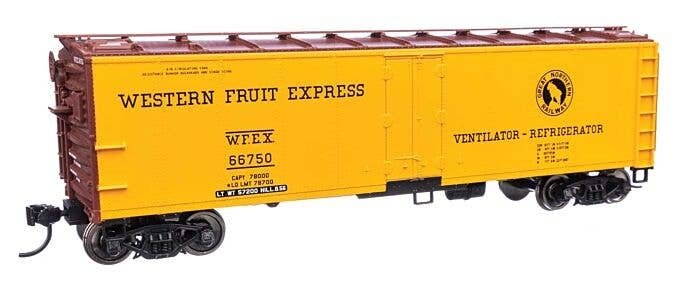 40′ Steel Reefer with Dreadnaught Ends - Ready To Run -- Western Fruit Express WFEX 66750, HO, WalthersMainline 41424
