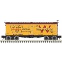 36′ Wood Reefer - Ready to Run - Master(R) -- Wilson Packing Certified Ham 4828 (yellow, Boxcar Red, red), HO, Atlas Model Rai