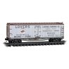 40′ Double-Sheathed Wood Reefer w/Vertical Brake Wheel - Ready to Run -- Ladoga Canning NWX 14245 (gray, Boxcar Red, Lovers Br