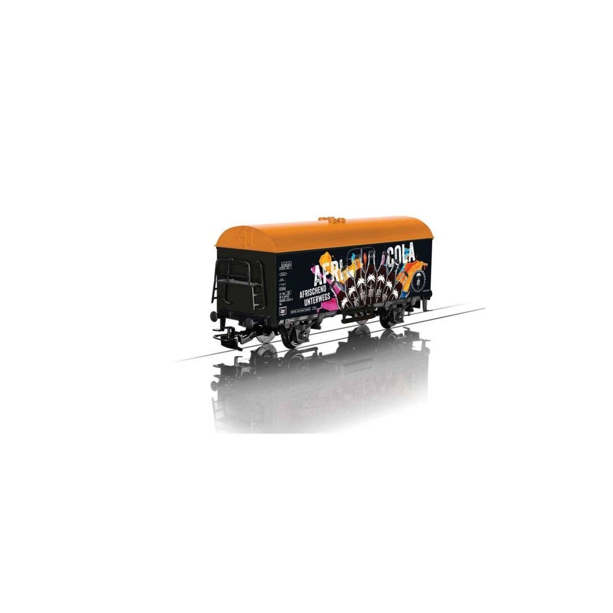 Refrigerator Car - 3-Rail - Ready to Run - Start-Up -- Afri Cola (black, gold, German Lettering), HO, Marklin, Inc 44253