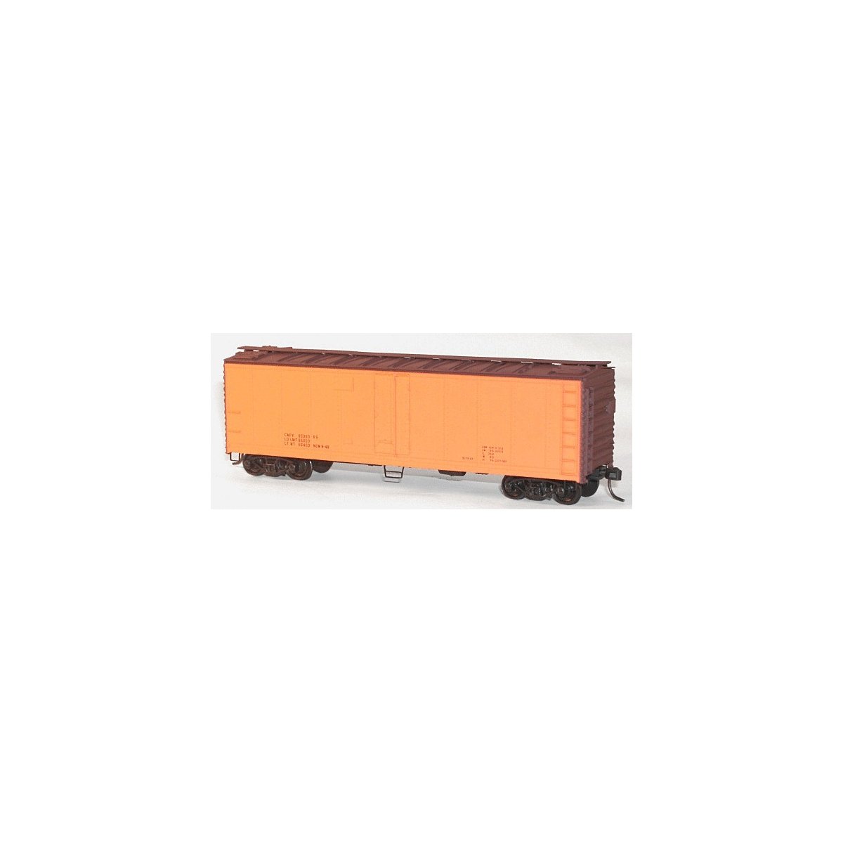 40′ Steel Reefer w/Hinged Door - Kit (Plastic) -- Data Only (orange), HO, Accurail Inc 8394