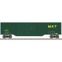 50′ Double-Door Boxcar - Ready to Run -- Missouri-Kansas-Texas 2269 (green, yellow), N, Trainman 50007326