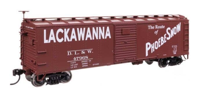 40′ Steel Boxcar with Murphy Ends - Ready to Run -- Delaware, Lackawanna & Western 47707, HO, WalthersMainline 41051