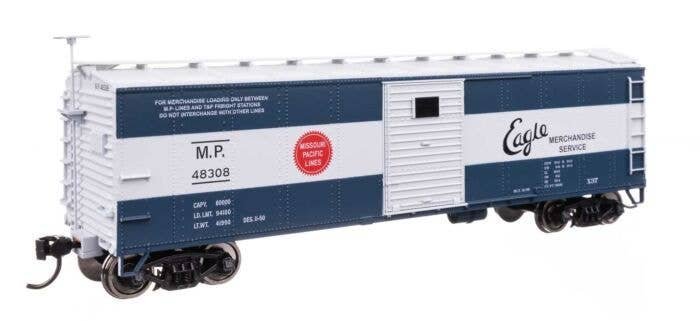 40′ Steel Boxcar with Murphy Ends - Ready to Run -- Missouri Pacific 48308, HO, WalthersMainline 41056