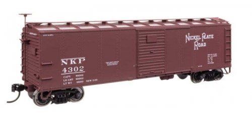 40′ Steel Boxcar with Murphy Ends - Ready to Run -- Nickel Plate Road 4302, HO, WalthersMainline 41060