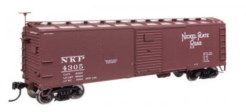 40′ Steel Boxcar with Murphy Ends - Ready to Run -- Nickel Plate Road 4305, HO, WalthersMainline 41061