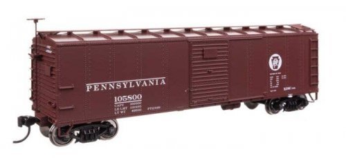 40′ Steel Boxcar with Murphy Ends - Ready to Run -- Pennsylvania Railroad 105800, HO, WalthersMainline 41066