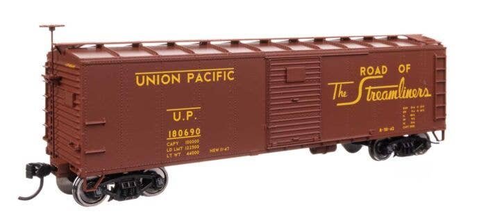 40′ Steel Boxcar with Murphy Ends - Ready to Run -- Union Pacific(TM) 180690, HO, WalthersMainline 41074