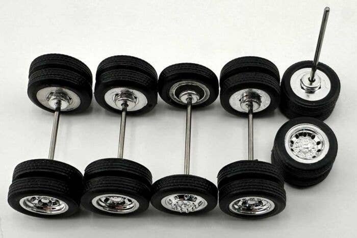 Tractor/Trailer Wheel Set -- 1mm, HO, HO Logistics Replicas 18850