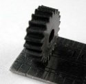 Reverse Worm Gear -- Delrin - 0.4mod x 21 Teeth x 9.2mm OD x 0.118′ Face x 2.45mm Bore, HO, Northwest Short Line 10446