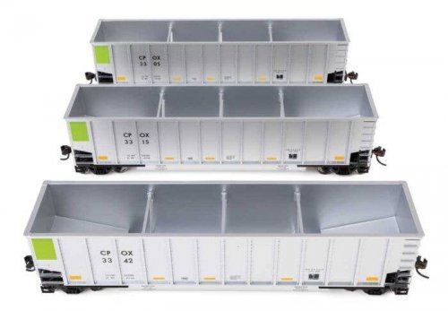 50′ Bethgon Coalporter Gondola 3-Pack - Ready to Run -- CPOX 3305, 3315, 3342, HO, WalthersMainline 55914