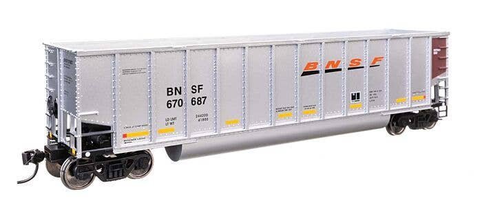 50′ Bethgon Coalporter Gondola - Ready to Run -- BNSF 670687, HO, WalthersMainline 57202