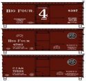 36′ Double-Sheathed Wood Boxcar, Steel Roof, Wood Ends 3-Pack - Kit -- Big Four CCC&StL 8397, 47863,, HO, Accurail Inc 8189