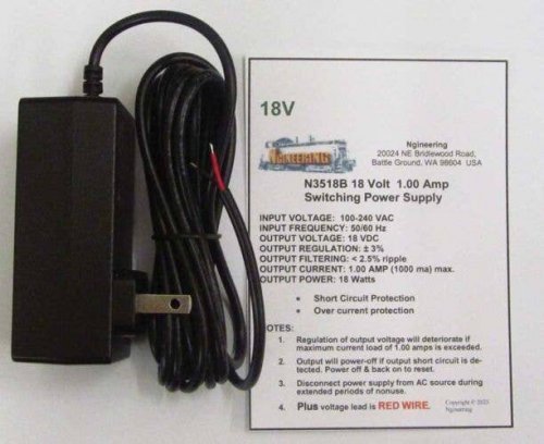 Switching Power Supply -- 18V 1A, All Scales, Ngineering N3518B