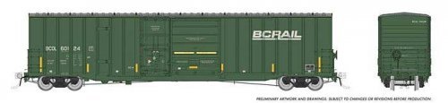 Trenton Works 6637 Cubic Foot Combination-Door Boxcar - Ready to Run -- BC Rail Random from , HO, Rapido Trains Inc 191003A