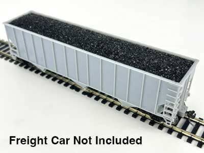 Real Coal Load 2-Pack -- Fits Walthers Gold Line 50′ 100-Ton 3-Bay Hopper, HO, Bowser Manufacturing Co. 31536