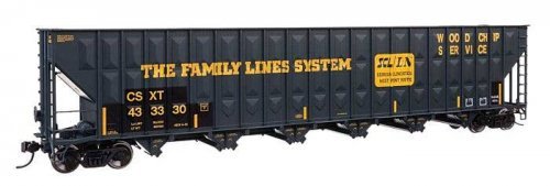 73′ Greenville 7,000 Cubic Foot Wood Chip Hopper - Ready to Run -- CSX 433330 (Patched Family L, HO, WalthersMainline 56378