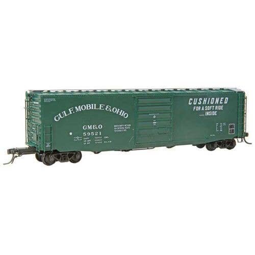 PS-1 50′ Boxcar - Ready to Run -- Gulf, Mobile & Ohio 59521, HO, Kadee Quality Products 6422