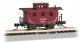 Old-Time Wood Bobber Caboose - Ready to Run -- Atchison, Topeka & Santa Fe 25 (Boxcar Red), N, Bachmann Industries 15753