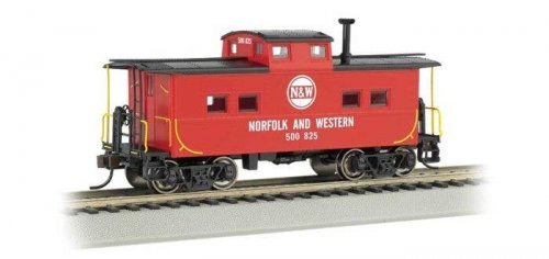 Northeast-Style Steel Cupola Caboose - Ready to Run - Silver Series(R) -- Norfolk & Western , HO, Bachmann Industries 16817