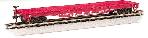 52′ Flatcar - Ready to Run - Silver Series(R) -- Atchison, Topeka & Santa Fe, HO, Bachmann Industries 17302