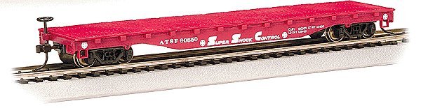 52′ Flatcar - Ready to Run - Silver Series(R) -- Atchison, Topeka & Santa Fe, HO, Bachmann Industries 17302