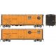 Class R-40-27 Steel Reefer 6-Pack - Ready to Run -- Pacific Fruit Express Set 1 (1961 Scheme, orange, black, silver, Large Lett,