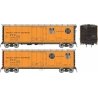 Class R-40-27 Steel Reefer 6-Pack - Ready to Run -- Pacific Fruit Express Set 1 (1961 Scheme, orange, black, silver, Large Lett,