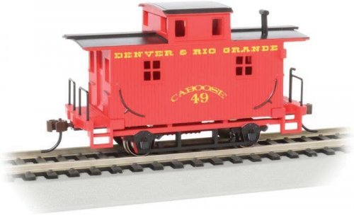 4-Wheel Wood Bobber Caboose - Ready to Run - Silver Series(R) -- Denver & Rio Grande Western, HO, Bachmann Industries 18407