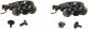 Roller-Bearing Freight Trucks with Wheels and E-Z Mate(R) Knuckle Couplers -- 1 Pair, N, Bachmann Industries 42537