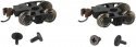Roller-Bearing Freight Trucks with Wheels and E-Z Mate(R) Knuckle Couplers -- 1 Pair, N, Bachmann Industries 42537