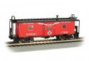 Steel Bay Window Caboose - Ready to Run -- Erie C326 (red, white, black `Radio Equipped` Slo, HO, Bachmann Industries 73203