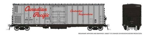 NSC 3294 Mechanical Reefer 6-Pack - Ready to Run -- Canadian Pacific Set 1 (silver, black, red, Script Logo), HO, Rapido Trains 