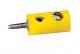 Round Plugs w/Crossover Hole -- Yellow, All Scales, Brawa Modellspielwaren 3051